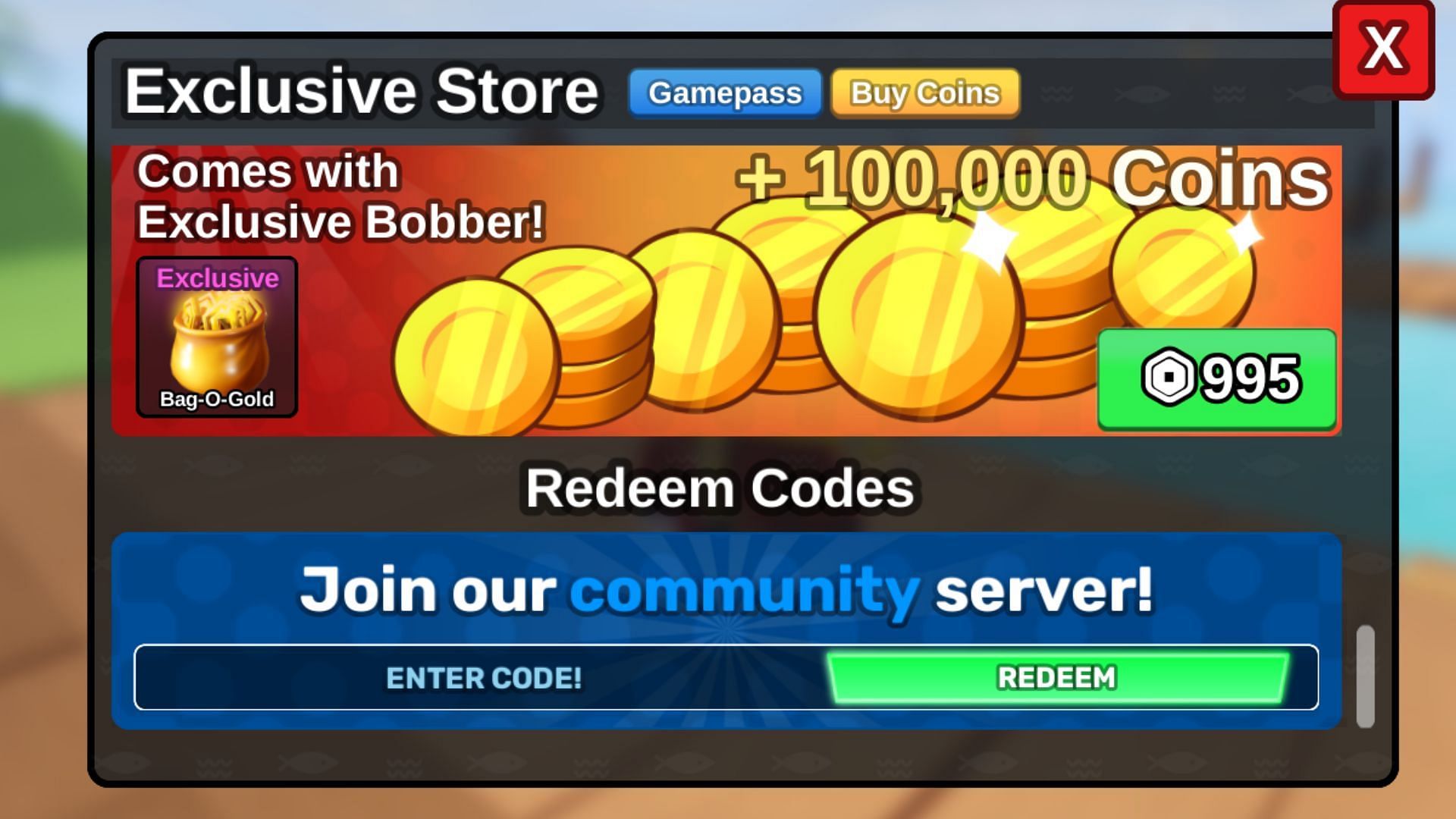 Enter codes accurately to get rewards (Image via Roblox)